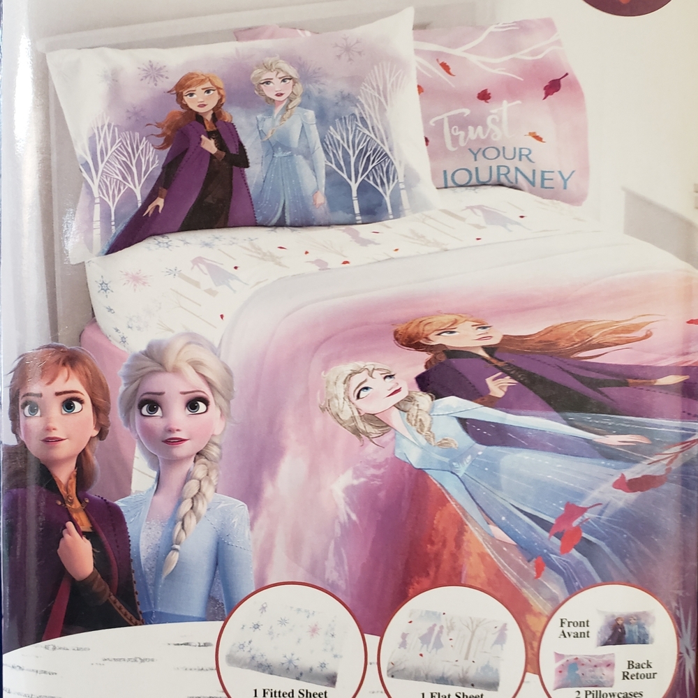Disney Frozen Bedding Set - Purple and White
